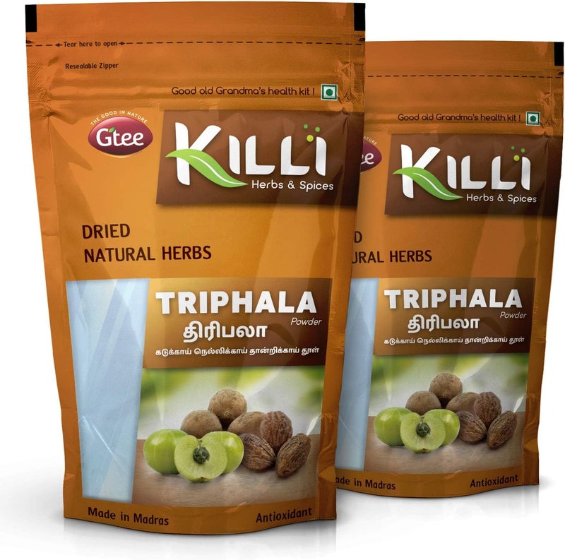 KILLI Triphala Powder (Amla Harad Baheda) - 100g Pack of 2 - Image 1